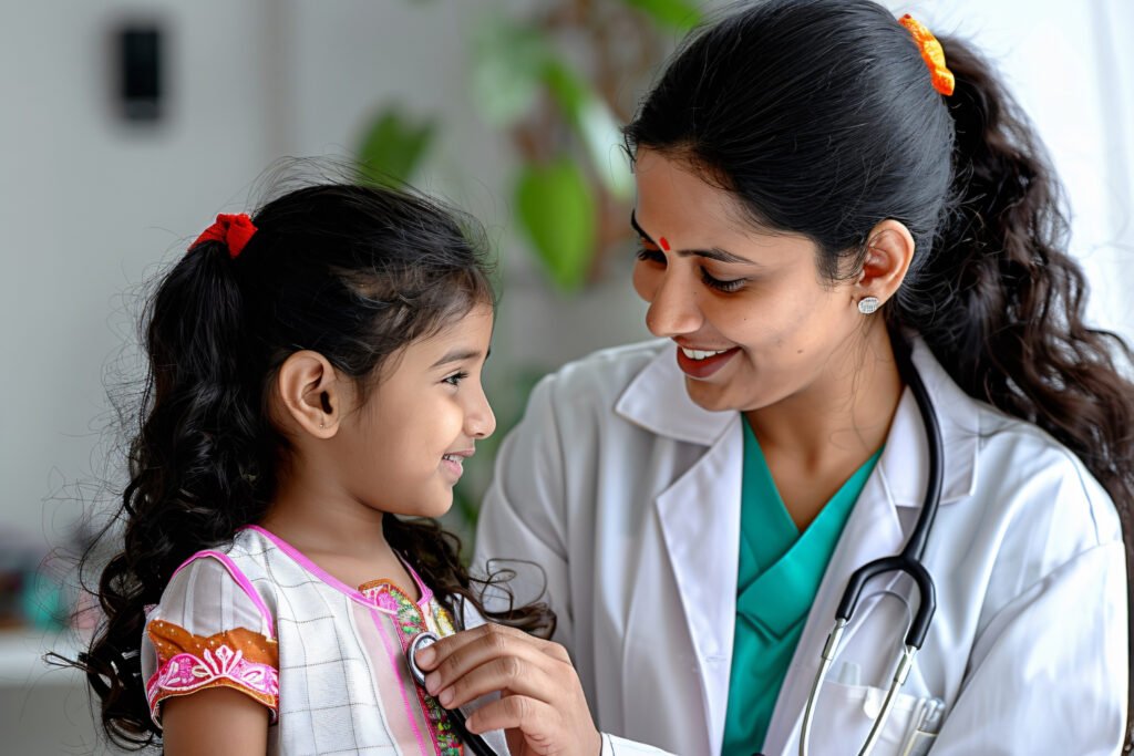 Child psychiatrist consulting with ADHD patient